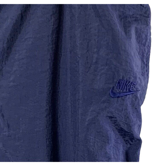Vintage Nike TWA Windbreaker Pants Mens Navy Blue Nylon Zip Bottom Leg Track Jog - Picture 9 of 9